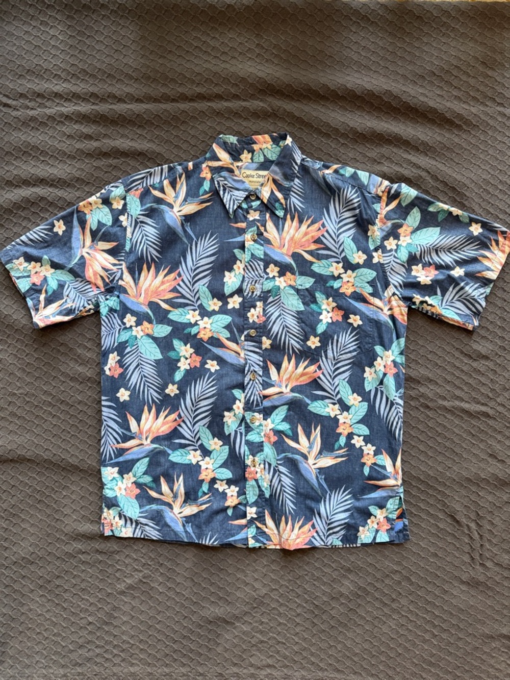 Cooke Street Navy Floral Button-Down Shirt